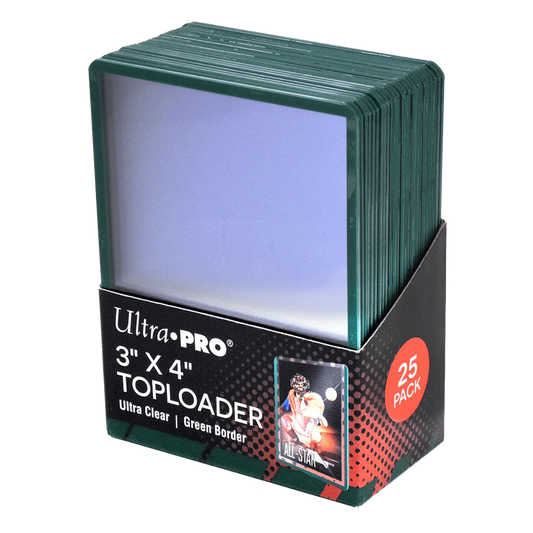Toploaders à bordures colorées 3" x 4" (25ct) pour cartes à collectionner standard