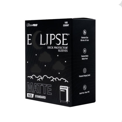 Ultra Pro - ECLIPSE Matte Standard DECK PROTECTOR Sleeves: Jet Black - 105ct