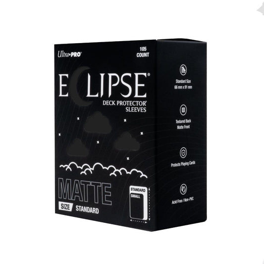 Ultra Pro - ECLIPSE Matte Standard DECK PROTECTOR Sleeves: Jet Black - 105ct