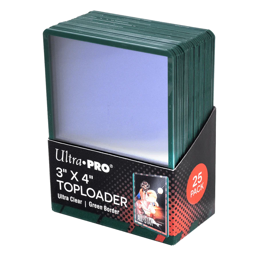 Toploaders à bordures colorées 3" x 4" (25ct) pour cartes à collectionner standard