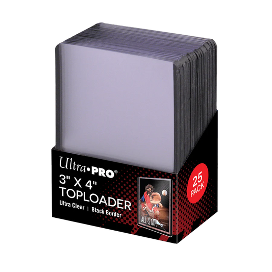 Toploaders à bordures colorées 3" x 4" (25ct) pour cartes à collectionner standard